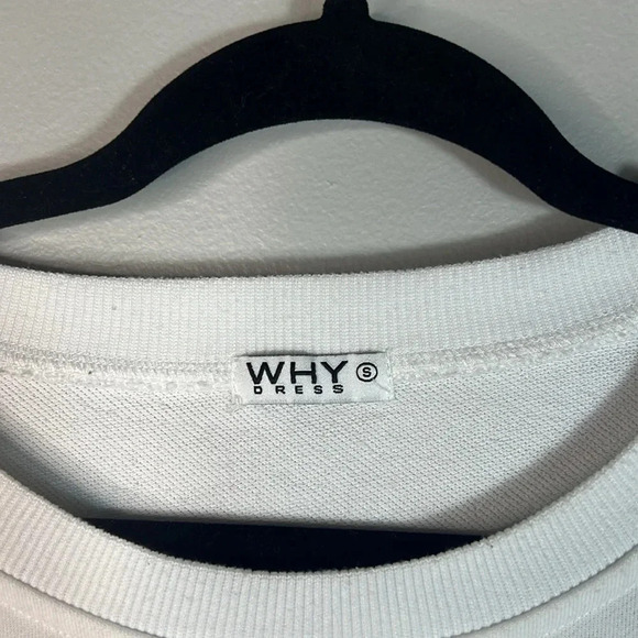 WHY Dress White "BRIDE" Embroidered Crewneck Sweater - Small - GUC - Picture 2 of 10